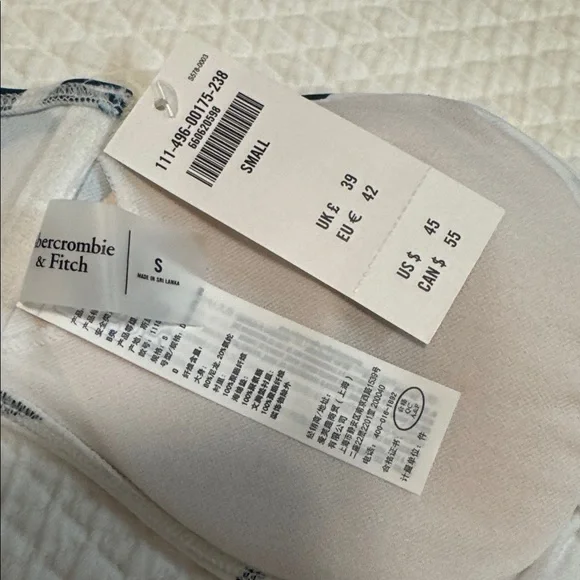 Teal & White Abstract Halter Bikini Top - Picture 3 of 4